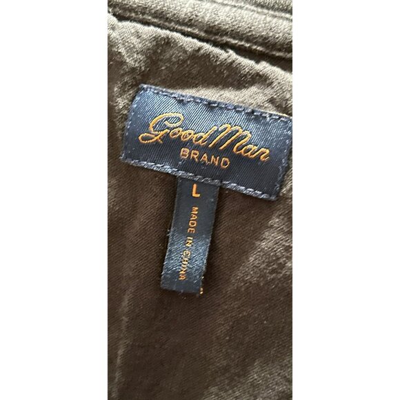 GOOD MAN Men's Long Sleeve Legend Henley Tee Medium Black 100% Cotton - Picture 8 of 11